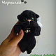 Людмила Давыдова , черный котенок, черная кошка, черный кот, игрушка черный кот, мягкая игрушка, игрушка ручной работы, вязаная игрушка, котенок вязаный, купить игрушку кот, купить черного кота