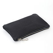 Сумки и аксессуары handmade. Livemaster - original item Wallet Leather Black Clutch Pocket Case Organizer Pencil Case Cosmetic Bag. Handmade.