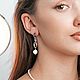 Серьги цепи с барочным жемчугом. Серьги классические. Наталья Владимировна. Ярмарка Мастеров.  Фото №6
