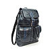 Заказать Mujeres mochila de cuero azul jeans Mod R12p-661. Natalia Kalinovskaya. Ярмарка Мастеров. . Backpacks Фото №3