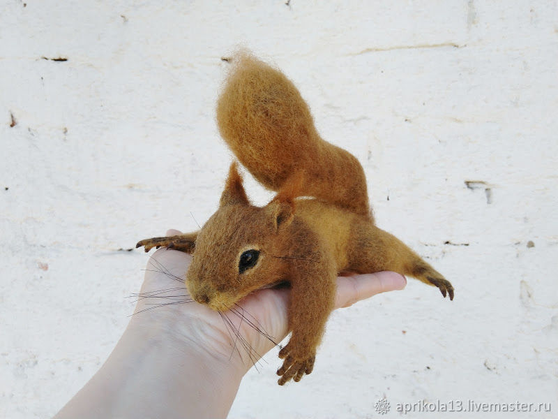 felt toy: Squirrel interior wool sculpture, Felted Toy, Maloyaroslavets,  Фото №1