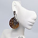 Order Earrings Ammonite 'Bindweed'. Gem's magic. Livemaster. . Earrings Фото №3