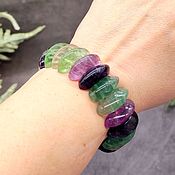 Double-row bracelet made of African and Brazilian agate