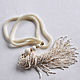 Snowballs - sautoir with white coral and beaded brush. Necklace. Altania, beaded jewelry. My Livemaster. Фото №4