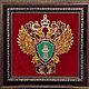 Герб Прокуратуры РФ из янтаря. Панно. Марина Янтарь (amberkld). Интернет-магазин Ярмарка Мастеров.  Фото №2