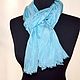 Silk scarf blue women's autumn demi-season silk scarf. Scarves. Silk scarves gift for Womans. My Livemaster. Фото №4