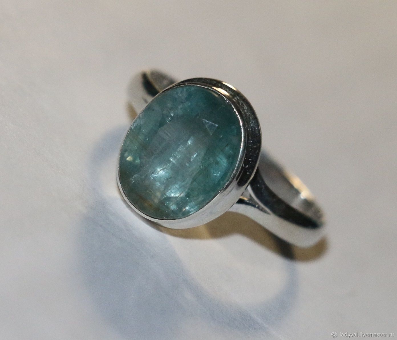 Кольцо: аквамарин натуральный природный серебро 925 купить в интернет ...