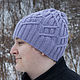 Men's knitted Merino Hat, Unisex Beanie Hat. Caps. Knitwear shop Fairy Tale by Irina. Online shopping on My Livemaster.  Фото №2