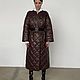Insulated kimono-style coat in a chocolate shade, Coats, Moscow,  Фото №1