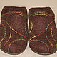 Men's felted Slippers Color geometry-1. Slippers. MMwool (marinamol). My Livemaster. Фото №6