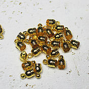 Материалы для творчества ручной работы. Ярмарка Мастеров - ручная работа End caps for cords 4 mm color gold. Handmade.