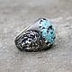 Lion ring with turquoise 925 silver, Ring, Moscow,  Фото №1