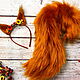 Squirrel ears and tail, Carnival Hats, Moscow,  Фото №1