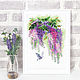 'Wisteria' from Riolis. Painting embroidered cross, Pictures, Suhodol,  Фото №1
