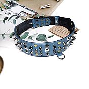 Зоотовары handmade. Livemaster - original item Collars: Leather collar for dogs of large breeds 2. Handmade.