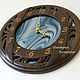 Wooden wall clock with stained glass. Watch. KancyrevDecoration. My Livemaster. Фото №4