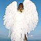 Крылья ангела белые большие. Реквизит для аниматоров. wings_decor_elen. Интернет-магазин Ярмарка Мастеров.  Фото №2