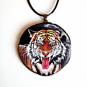 Украшения handmade. Livemaster - original item Pendant: Tiger. Handmade.