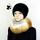 Fur collar transformable fur Siberian red Fox, Collars, Ekaterinburg,  Фото №1