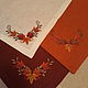 Set napkins ' Autumn gold'. Swipe. Embroidery for every taste (embroiderylinen). My Livemaster. Фото №4