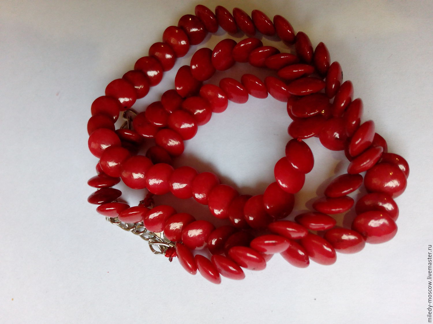 Бусы Коралл красный натуральный 7мм купить в интернет-магазине Ярмарка ...