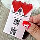 Заказать Серьги из бисера сердечки Red hearts. Большая Медведица (jewelry & bags). Ярмарка Мастеров. . Серьги-пусеты Фото №3