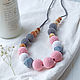 slingobusy with silicone beads. A gift for a newborn - Pink, Slingbus, St. Petersburg,  Фото №1