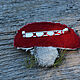 Textile boho brooch Mushroom - Fly Agaric. Brooches. Heat hands (TeplOlino). My Livemaster. Фото №5