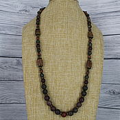 Украшения handmade. Livemaster - original item Beads made of jasper and serpentine stones. Handmade.