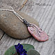 Pendant with rhodonite and 925 sterling silver. Pendants. Galina Melikhova. Online shopping on My Livemaster.  Фото №2