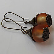 Украшения handmade. Livemaster - original item Fire ash earrings. Handmade.