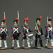 Куклы и игрушки handmade. Livemaster - original item Set of tin soldiers 54 mm. 5 figures. France 1812. Napoleonica. Handmade.