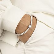 Украшения handmade. Livemaster - original item Silver pearl braided bracelet zodiac VIRGO Pisces CANCER Horoscope. Handmade.