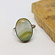 Order 18.75 R. Ring with white-green agate Herbalist. Selberiya shop. Livemaster. . Rings Фото №3