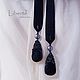 Velvet ribbon with pompoms. Pendant. ligitaliberte (ligitaliberte). Online shopping on My Livemaster.  Фото №2