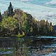 Order Painting landscape with river oil Sky, nature, summer. olga-klim (olga-klim). Livemaster. . Pictures Фото №3