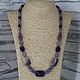 Necklace made of amethyst and angelite 'Ah'. Necklace. Magic box. Online shopping on My Livemaster.  Фото №2