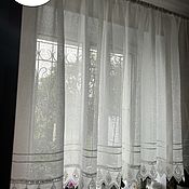 Для дома и интерьера handmade. Livemaster - original item Linen tulle on a drawstring with cambric. Handmade.