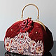 Order Velvet bag, embroidery, brooch. Olga'SLuxuryCreation. Livemaster. . Classic Bag Фото №3