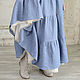 Lower linen peasant shirt with Episcopal sleeve. Dresses. pugovkino delo (Pugovkino-delo). My Livemaster. Фото №6