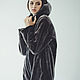 Beaver fur jacket with hood in grey. Fur Coats. Forestfox. Family Fur Atelier. Online shopping on My Livemaster.  Фото №2