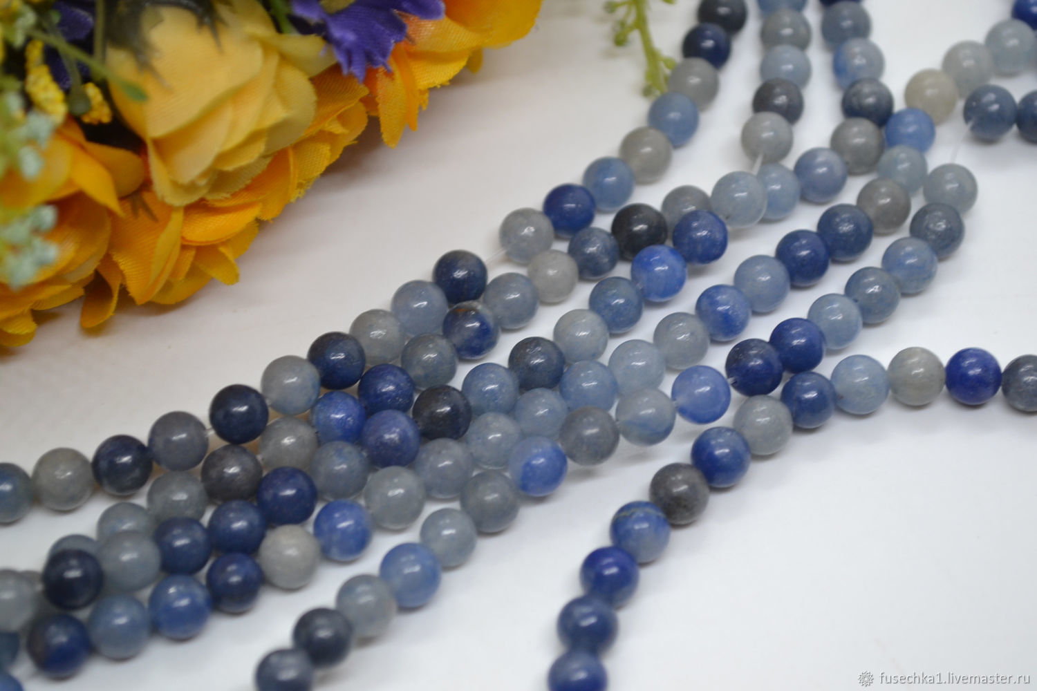 Авантюрин натуральный 6 мм купить в интернет-магазине Ярмарка Мастеров ...