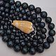 Order Natural black pearls with a blue tint Class AAA beads 11 mm. yakitoriya. Livemaster. . Beads1 Фото №3