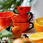 Посуда handmade. Livemaster - original item New Year Mandarin! Decorative vase handmade ceramics. Handmade.