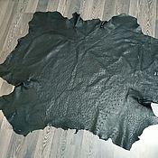 Материалы для творчества handmade. Livemaster - original item Ostrich leather, soft dressing, in black.. Handmade.