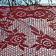 Tablecloth knitted openwork red fillet crochet handmade. Tablecloths. DominikaSamara. My Livemaster. Фото №4