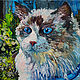 Painting with a cat 'White Cat' in oil. Pictures. Svetlana Samsonova. Online shopping on My Livemaster.  Фото №2
