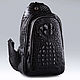 Men's shoulder bag made of genuine crocodile leather IMA0542B1, Men\'s bag, Moscow,  Фото №1