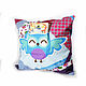 Decorative pillowcase with pocket 'Owl'2. Pillow. Dolls Elena Mukhina. My Livemaster. Фото №4