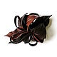 Elegant Barrette Chocolate Flower Brown Nut Chocolate. Hairpins. De-Si-Re. Online shopping on My Livemaster.  Фото №2